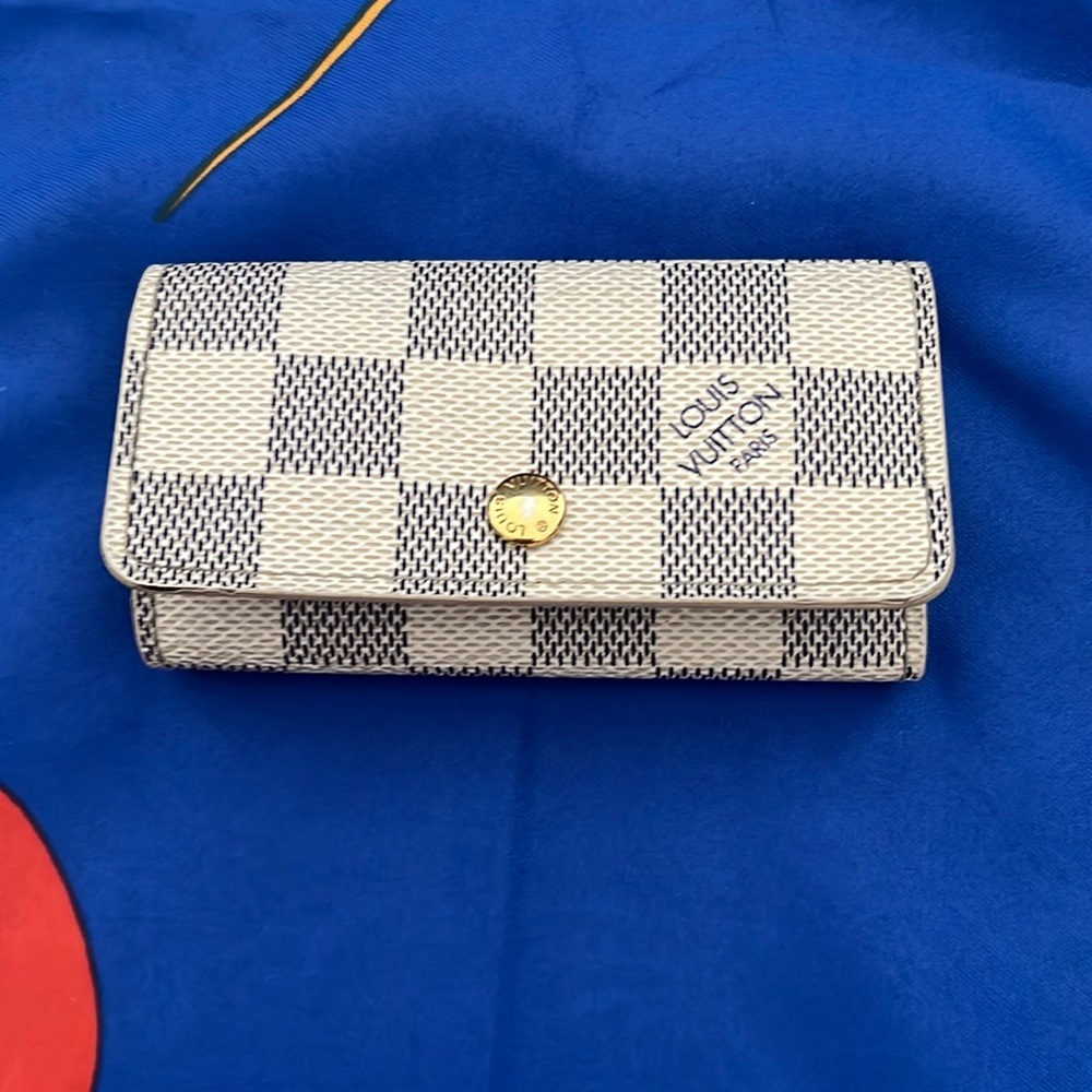 Louis Vuitton Damier Azur Multicles 4 Ring Key Case